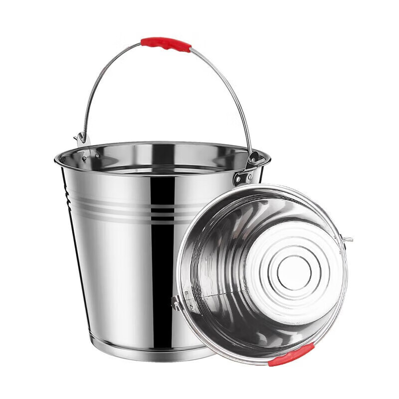 Jingluo KCzy-97 stainless steel bucket, car wash water storage bucket, ice bucket, portable kitchen oil bucket, mopping bucket, non-magnetic bucket, thickened 34cm