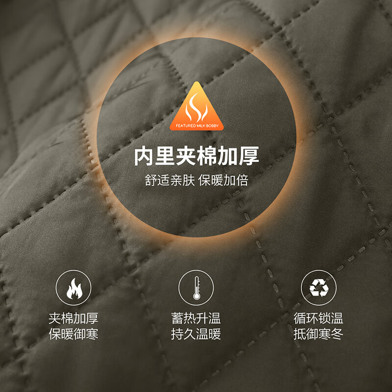 Dances with Wolves Windproof Stand Collar Jacket Men's 2026 Spring New Commuting Anti-Wrinkle High-Quality Casual Youth Loose Jacket 1078 Military Green 203 - Quilted Style L (175)