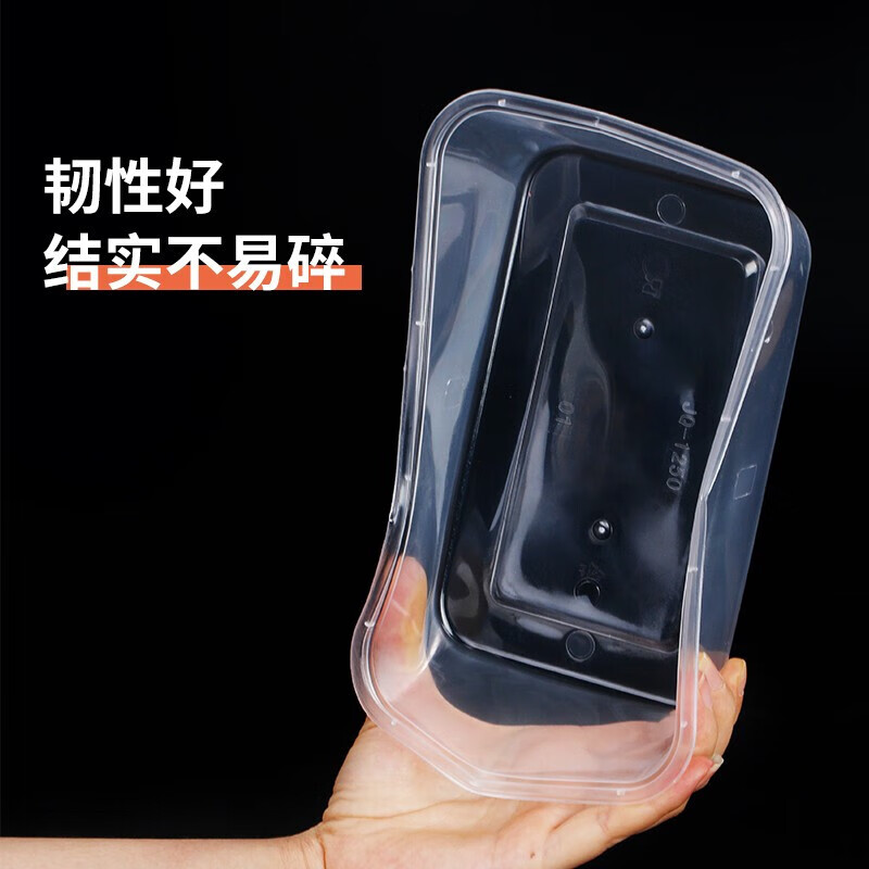 Youao disposable lunch box square 1000 type * 20 sets with lid food grade fast food box thickened packing box picnic tableware