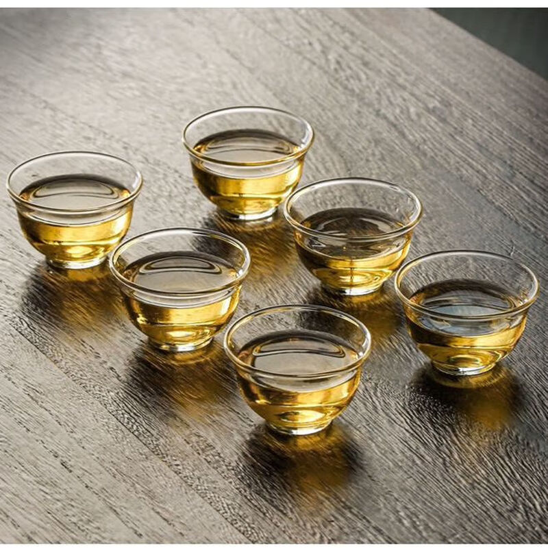 Meikejie Disposable Kung Fu Small Tea Cup Anti-scalding Thickened Magnolia Cup Master Cup Flower Tea Cup Transparent Tea Drinking Plastic Cup 36 Pack 60ml