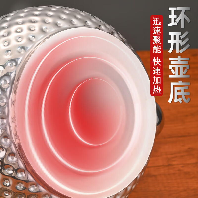 Zwilling German quality stainless steel kettle for making tea around the stove, household teapot, gas stove, induction cooker, large capacity, extra thick silver (pumpkin shape), no tea leakage 3L