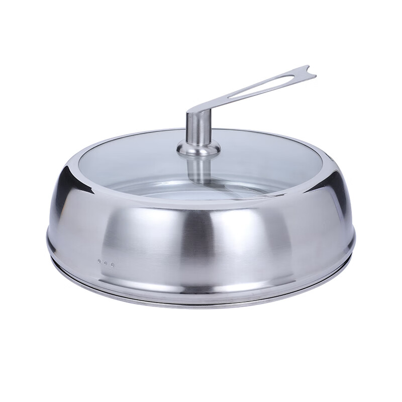 COOKER KING heightened pot lid household thickened stainless steel tempered glass pot lid wok steamer lid glass lid universal thickening and height 36 cm all steel can stand please measure