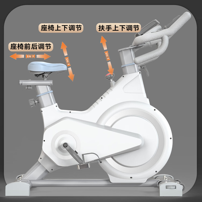 Konais Spinning Bike Sweat Magnetic Controlled Home Silent Exercise Bike for Fat Loss and Weight Loss Black Full Package Gym Magnetic Version + Heart Rate Monitoring + Anti-Slip Mat + Bluetooth APP