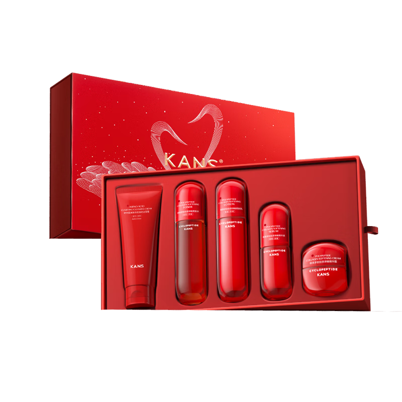 Han Shu Hongman waist 5-piece gift box skin care product set water emulsion cream anti-wrinkle firming cosmetics birthday New Year gift