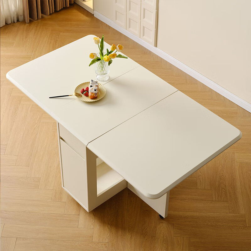 Quanyou Home Dining Table Modern Cream Style Living Room Home Dining Table Multifunctional Sideboard Foldable Table Furniture