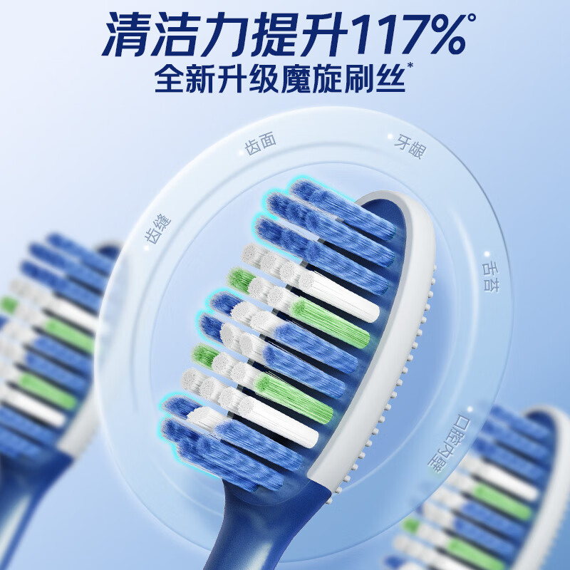 Frog Triple Transplanted Toothbrush Antibacterial and Deodorizing Medium Hard Bristle Toothbrush Deeply Cleans Gums and Cleans Teeth Stains Recommended for Stubborn Black and Yellow Teeth Strong Stain Remover Toothbrush 4 Pack Random Colors