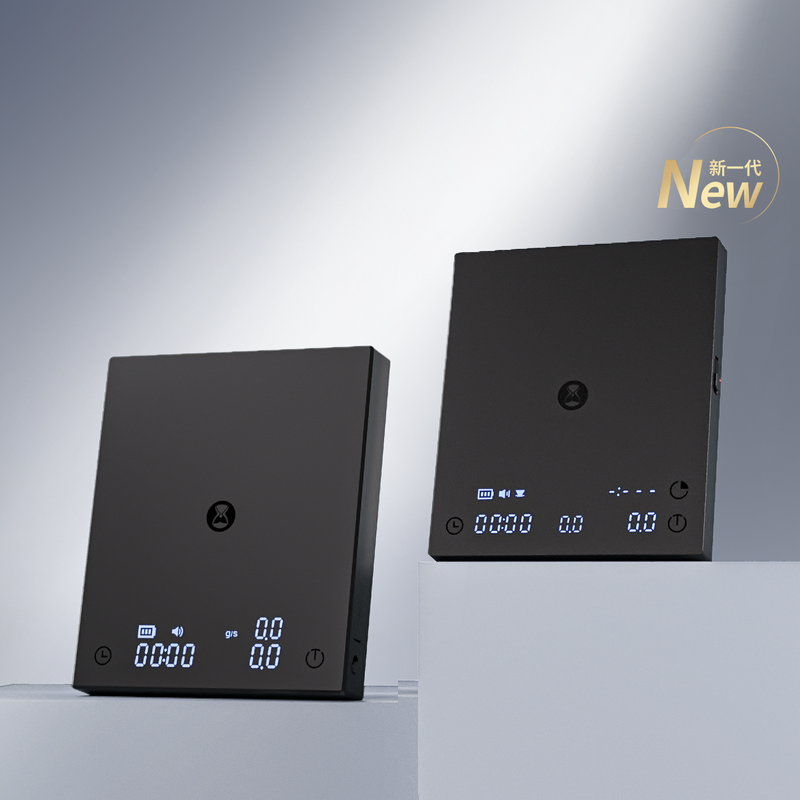 Taimo Black Mirror BASIC Italian hand-brewed coffee scale Bar counter can time and weigh coffee electronic scale 0.1g-2kg Black Mirror basic3 coffee electronic scale - black