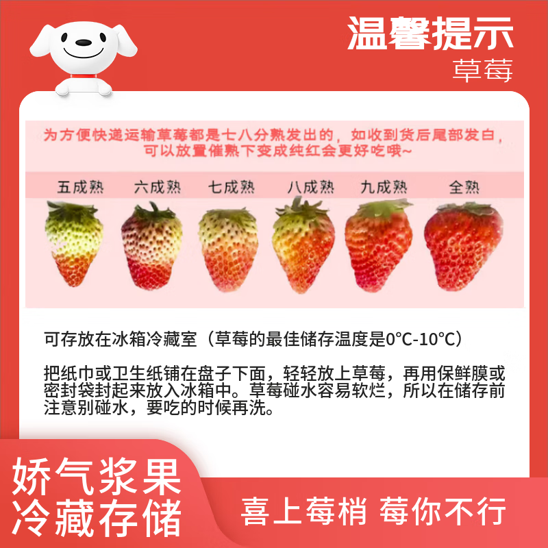 Jingxiansheng Red Strawberry 300g*2 boxes + J Cherry 450g Meiberry Fresh Fruit New Year Gift Box