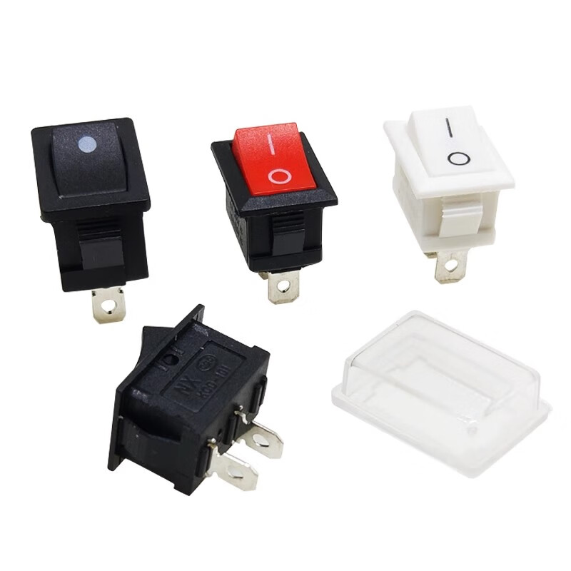KCD1-101 boat-shaped button rocker power switch 2 feet 2 gears 250V6A 15*21MM black_2 feet 2 gears_curved feet 1 set 2 pieces