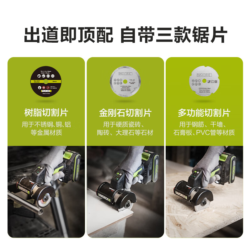 Wicks Kitty Hawk Saw 20V 76mm small brushless angle grinder lithium battery WU802.9 (bare metal) mini saw cutting machine
