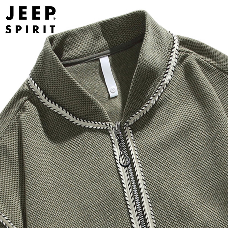 JEEP SPIRIT Jeep Jacket Men's Sweater Sweater Men's Autumn and Winter American High-End Casual Trendy Clothes Navy XL
