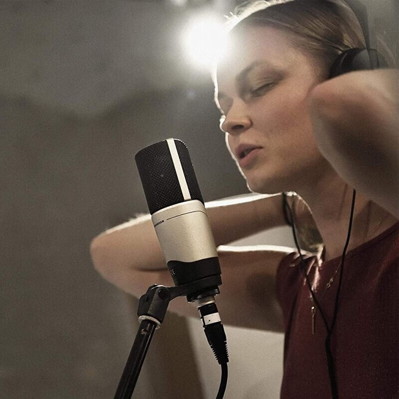 Sennheiser (SENNHEISER) MK4/MK8 professional recording condenser microphone wired anchor live singing dubbing microphone MK4+Hanoveria No return or exchange if there is no quality problem after unpacking