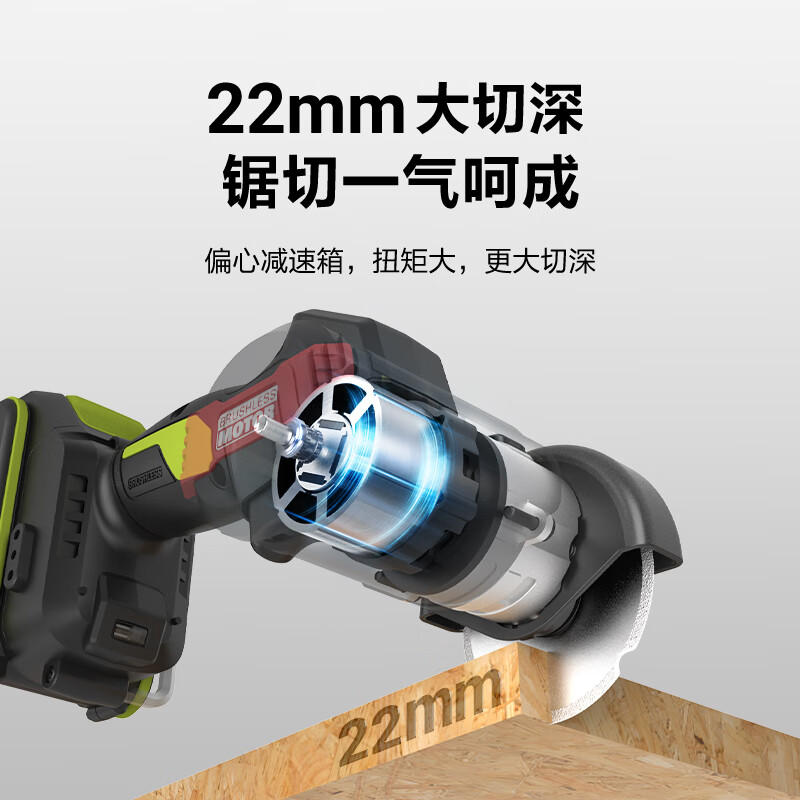 Wicks Kitty Hawk Saw 20V 76mm small brushless angle grinder lithium battery WU802.9 (bare metal) mini saw cutting machine