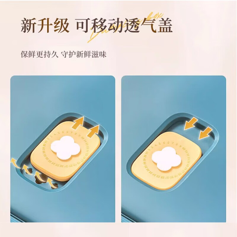 Wild pigeon dumpling box food-grade freezing special sealed crisper dumplings and wontons quick-frozen home kitchen refrigerator storage box dark blue 2 layers can hold 120 dumplings default