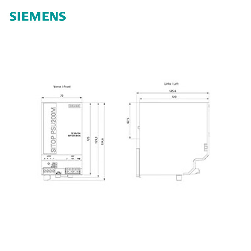 Siemens SITOP PSU200M PLC power supply 6EP1334-3BA10, single-phase and two-phase DC 24 V/10 A