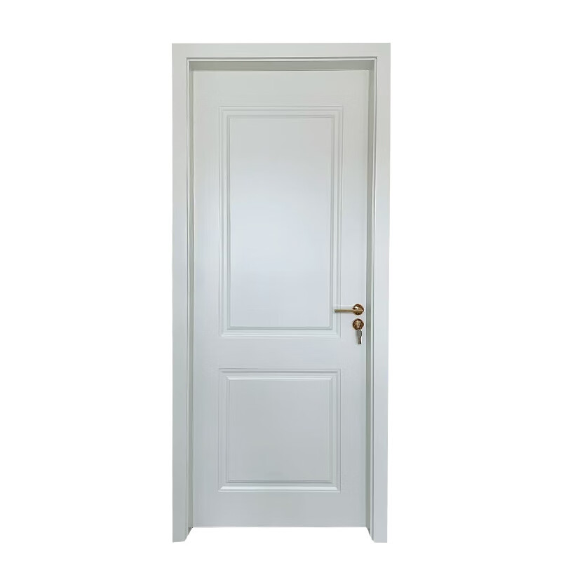 French solid wood paint door soundproof bedroom door custom whole house set villa wooden door walnut model A