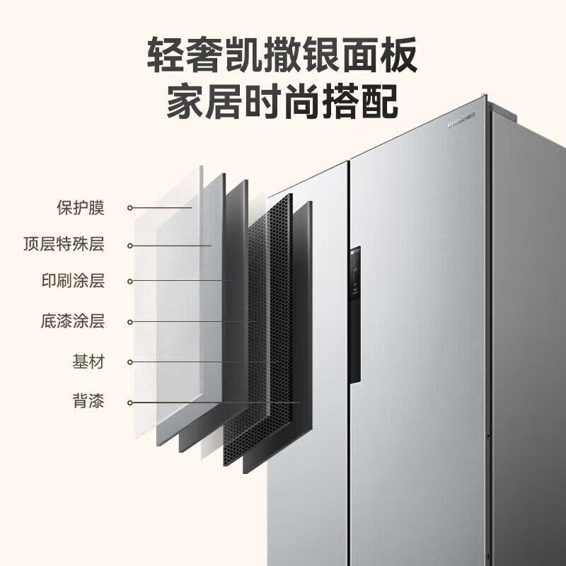 Rongsheng 632L side-by-side door refrigerator ultra-large capacity household first-class energy efficiency air-cooled frost-free dual frequency conversion energy-saving large freezer trade-in BCD-632WD11HP national subsidy