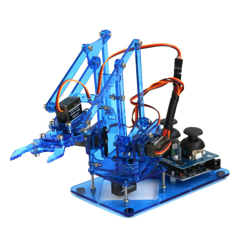 Lingle Robotic Arm Learning Kit meArm Robotic Arm Electronic Maker DIY Kit Mini Small Robotic Arm Kit B Package A Robotic Arm Bracket + 4 Metal Servos Half Orange Mix and Match