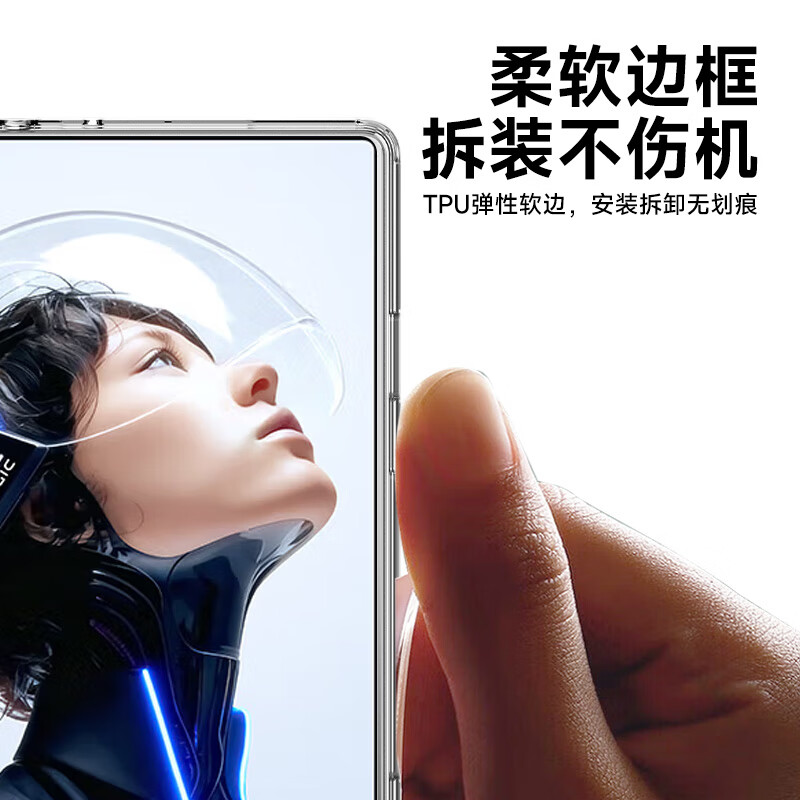 KOOLIFE is suitable for Nubia Red Magic 11Pro mobile phone case, nubia Red Magic 10Pro+ mobile phone protective case, e-sports game lens, all-inclusive transparent soft shell, fades fingerprints, outer back shell