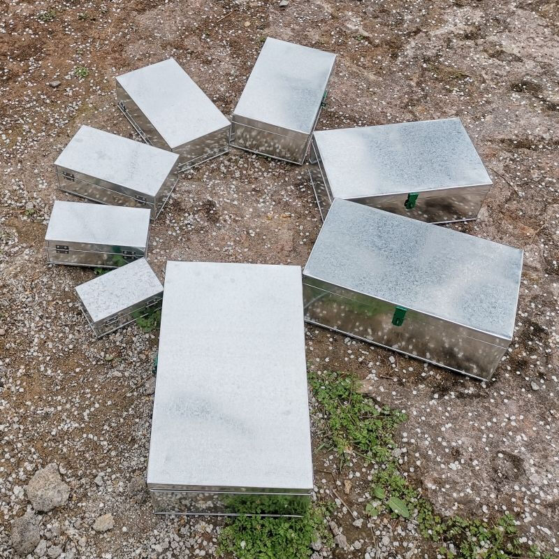 An Junsheng Iron Box Iron Box Large Hardware Tool Box Customized Storage Box Storage Box Trunk Tin Tin Box with Lock No. 1 Iron Box Length 41 Width 25 Height 15 Padlock