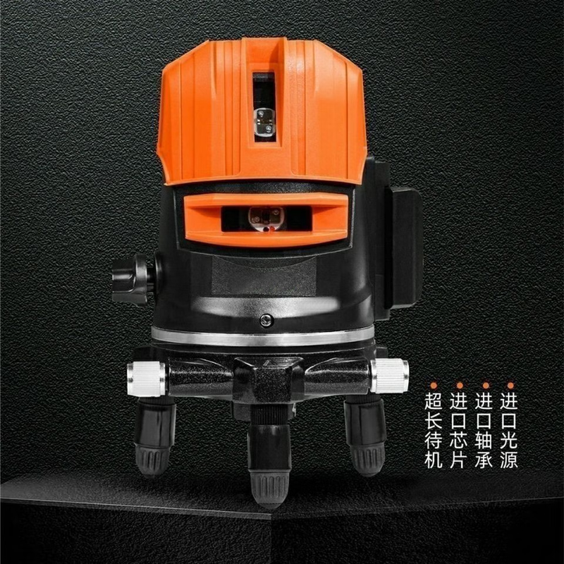 Infrared level meter green light laser outdoor 3 lines 5 lines strong light outdoor high precision automatic leveling water level meter green light 2 lines + dual lithium battery
