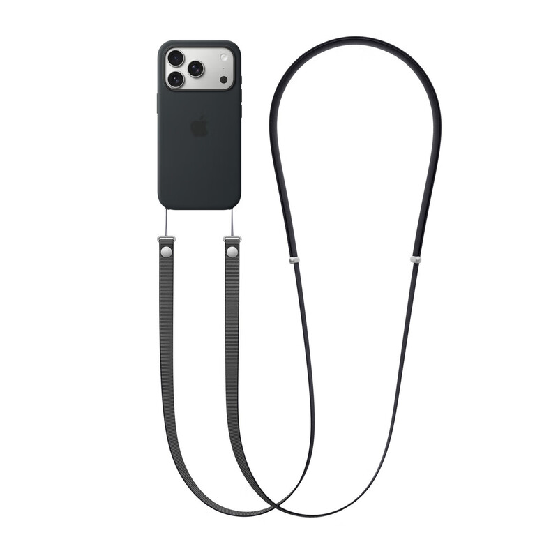 Quasi-new product Apple/Apple cross-body lanyard black mobile phone case hanging neck to prevent loss, suitable for iPhone 17 series mobile phone lanyard adjustable Apple mobile phone lanyard