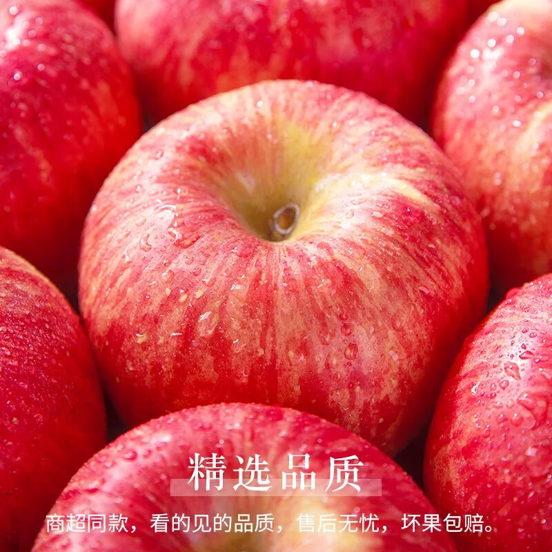 Luochuan apple Shaanxi Yan'an Red Fuji seasonal apple fruit gift box gift 40 pieces 80mm fruit diameter about 9.5kg 40 pieces 80
