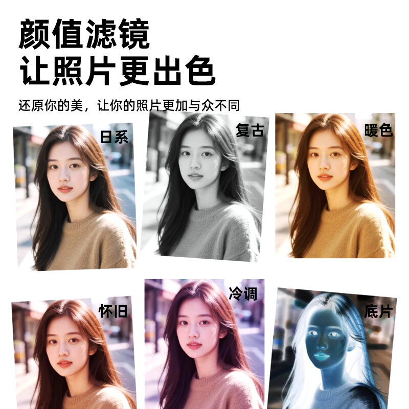 Youheyue high-definition digital camera, a student-specific high-pixel CCD camera that can take pictures on campus travel, a small portable camera Z007-white, beauty filter + fill light, 32G high-speed memory card (free Android gift package)