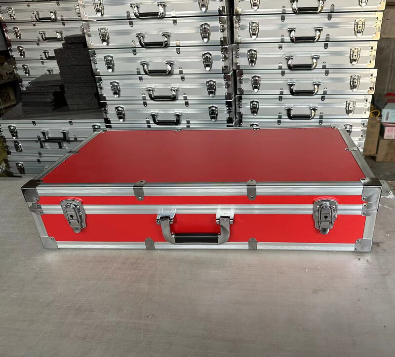 Customized aluminum alloy box instrument box transport box trolley box equipment box suitcase tool box exhibition box tool box red