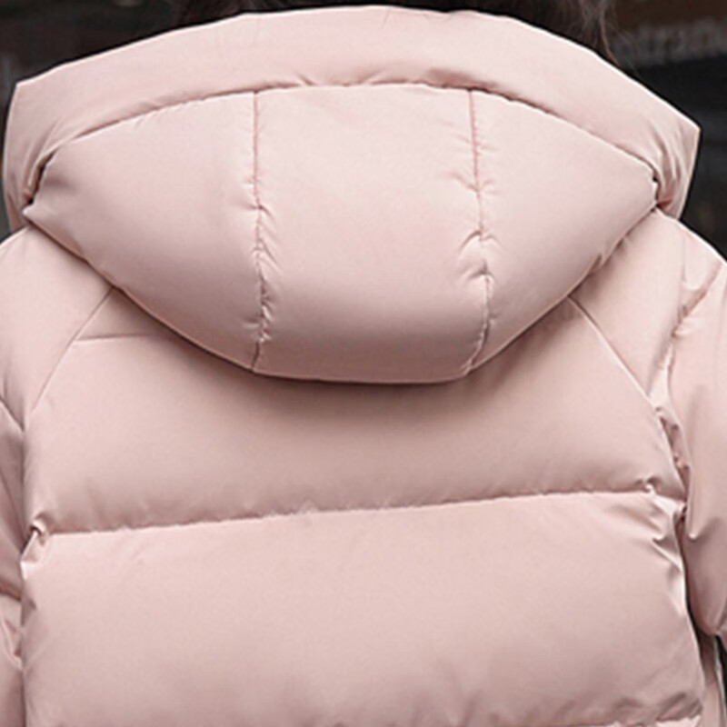 Flying in the Snow Down Jacket Women's Short Winter Warm Hooded Fashionable Casual Versatile Winter Jacket Black L