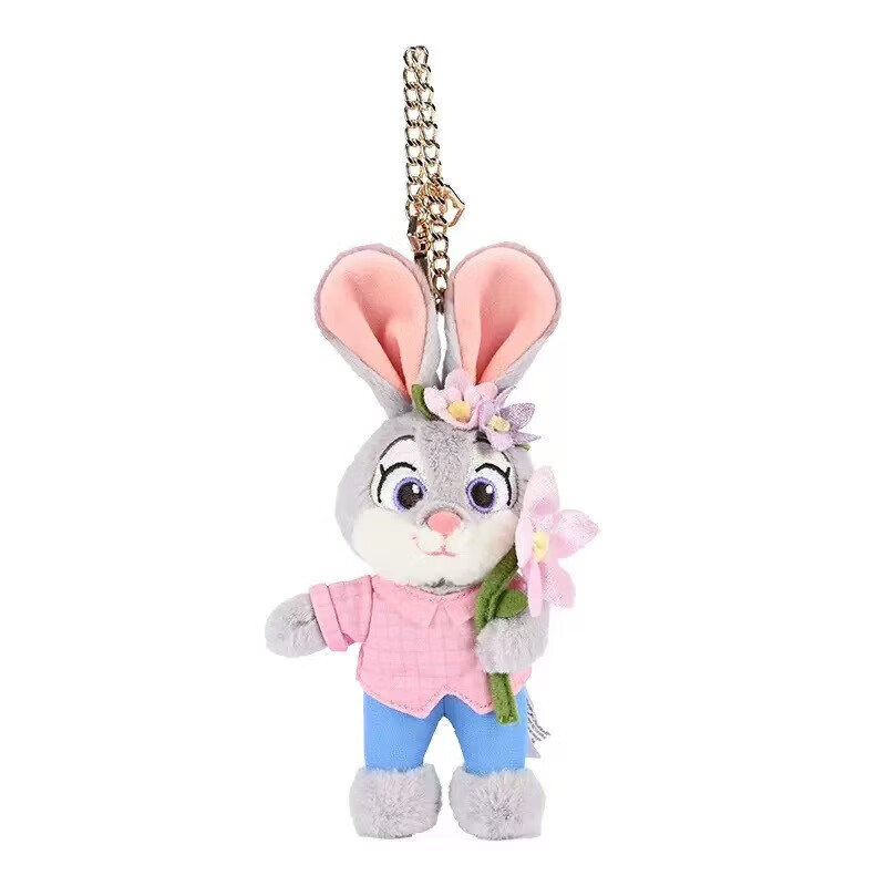 Disney's Genuinely Authorized Zootopia Spring Series Judy Nick Leopard Police Officer Lightning Plush Pendant to Play Disney's Zootopia Judy Carrot Bag 10 1.5 11 Genuinely Authorized + Anti-Counterfeiting Label
