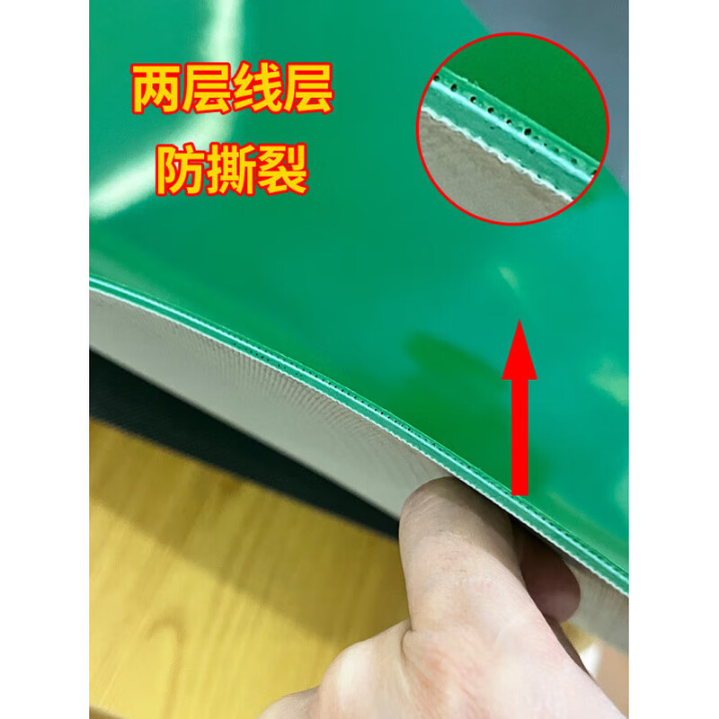 Pipeshuo workbench insulated green environmentally friendly plastic cloth clamped rubber sheet floor paving car bottom rubber mat green 6mm 2m wide x 1m one side light/one side cloth (3 layers