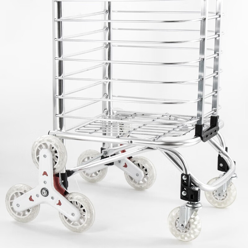 Hasdick Folding Shopping Cart Aluminum Cart Luggage Portable Trailer 4 Wheels HKCX-522