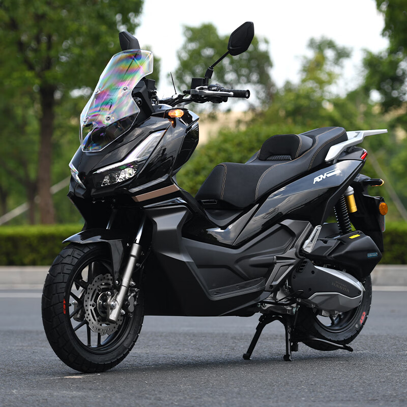 Handa ADV hybrid water-cooled 4-valve under-suspension motorcycle 150cc brandable ABS projection instrument pedal fuel vehicle Bright black ADV hybrid 4-valve under-suspension water-cooling + ABS + TCS + projection instrument + recorder 3 boxes Handlebar heating + GPS positioning + lifting windshield + tire pressure monitoring + positive tires