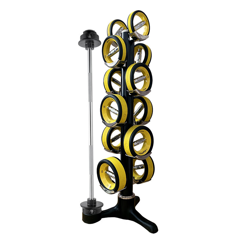 OEMG German imported quality Nubells vertical 6 sets of dumbbell set barbell combination multi-functional rotatable Christmas tree A9005-2 orange 66KG More