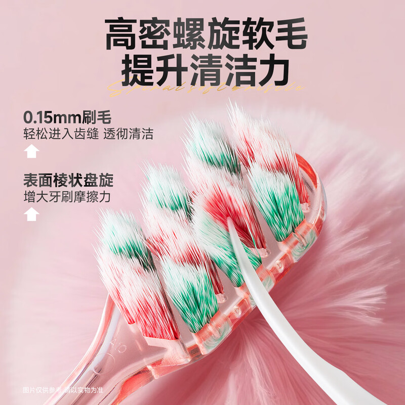 Three Squirrels Living Center Yun Soft Toothbrush 2 Pack Teeth Deep Cleaning Gum Protection Adult New Year Gift Brushing Children Adults