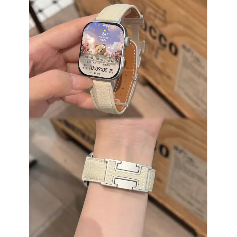 Huawei Valentine's Day Gift WATCH FIT3 Smart Watch Sports Bluetooth Call Lightweight Large Screen Health Management Access Control Heart Rate Monitoring for Boys and Girls Birthday Annual Party Gift Goddess Customized Field Green + Starlight Color Litchi Pattern H Buckle