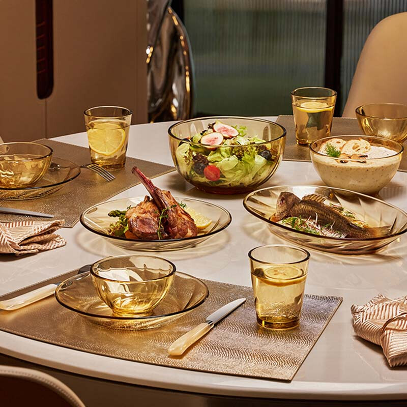 Corning (VISIONS) Jingxuan Series 2 Medium Bowl High Borosilicate Heat-Resistant Glass Bowl Set 2-pack Microwave Oven