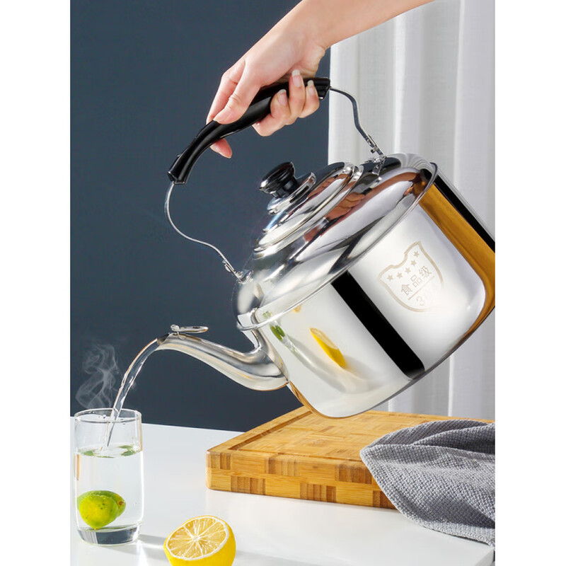 Mingyin kettle 304 stainless steel whistling large-capacity gas household hot water kettle open flame collection + shopping cart + scouring pad * 2 descaling agent * 2 0L 4L (inclusive)-6L (inclusive)