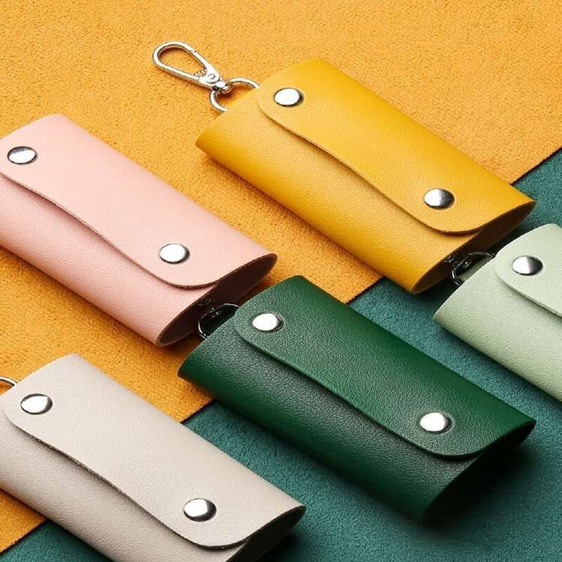 Ye Yu Internet celebrity key bag men's waist hanging household women's compact mini fashion Korean version key chain multi-functional storage key bag light pink