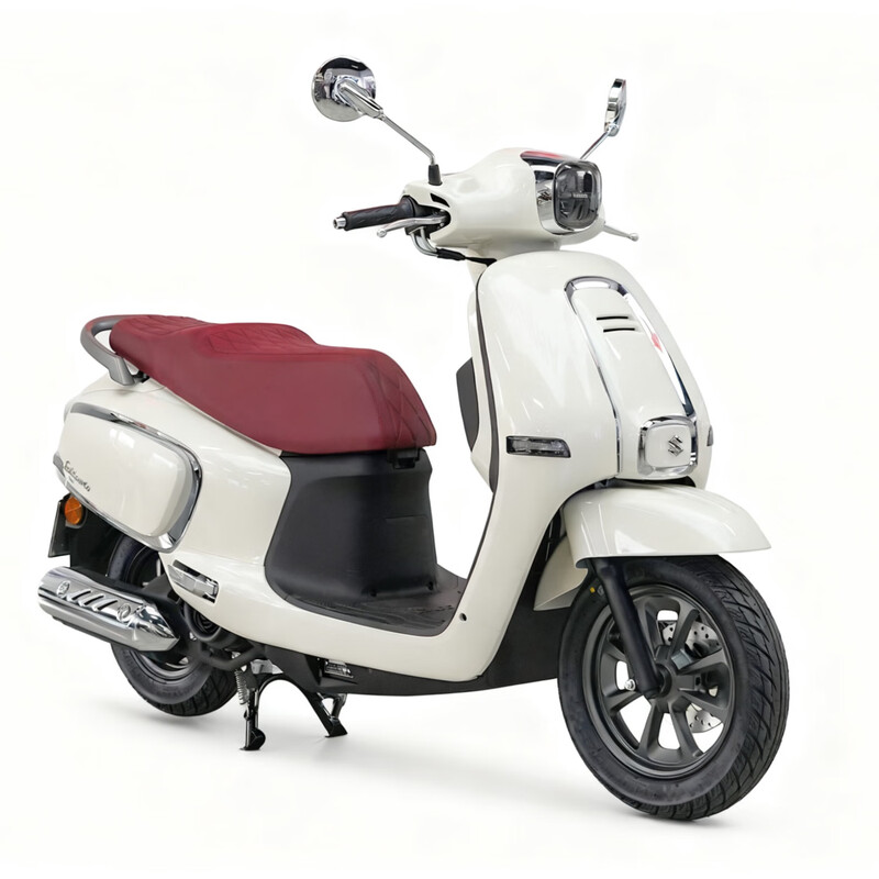 Suzuki (SUZUKI) US125 pedal fuel motorcycle super core men and women retro cute appearance commuting transportation white