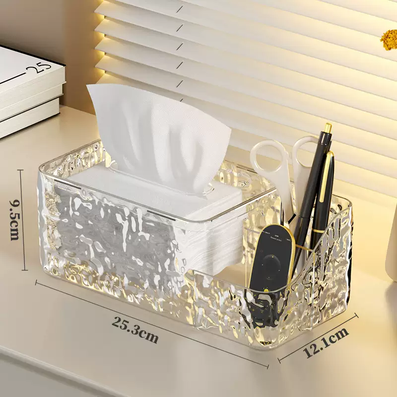 Yusenyi face towel storage box wall-mounted tissue box high-end light luxury style home living room bathroom toilet paper box ordinary thin tissue box