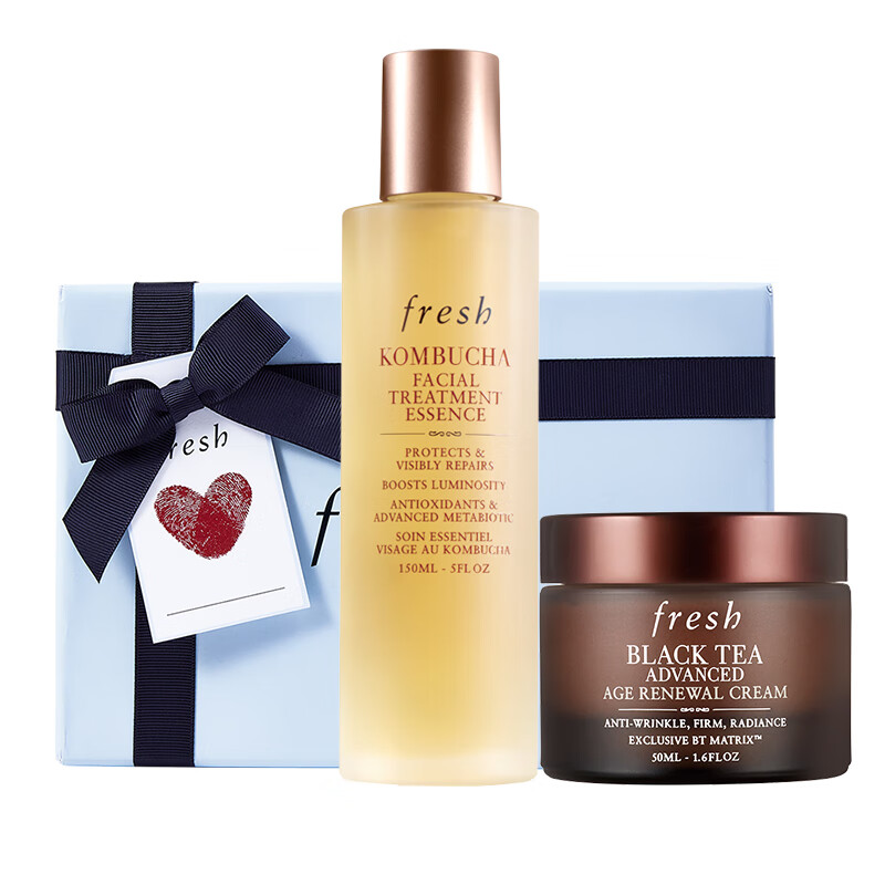 Fresh Black Tea Lightening Skin Sculpting Gift Box (Essence Water 150ml + Facial Cream 50ml) New Year's Valentine's Day Gift