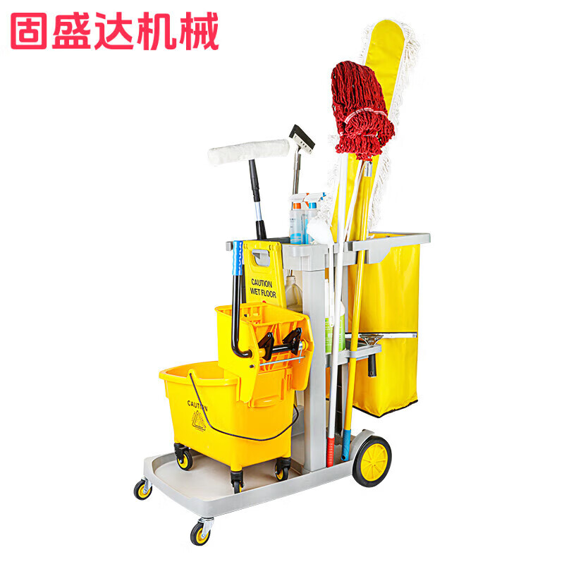 Cleaning Car Cleaning Car Multifunctional Trolley Hotel Room Special Tool Cart Property Linen Hygiene Blue Car Thickened Model-Baiyun Brand Free Wipe