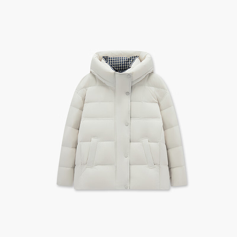 EICHITOO light and soft contrasting color down jacket 2025 winter new women's comfortable and energetic jacket winter EWRAJ4Q039A off-white 39 S