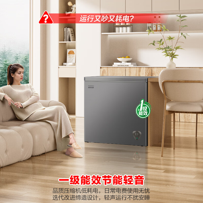 Rongsheng 200L Antibacterial Liner High-efficiency Refrigeration 150H Power-off Protection Level 1 Energy Efficiency -35 Cryogenic Fresh Lock High-efficiency Frost Reduction 80% Horizontal Freezer BD/BC-200E10HNLAD