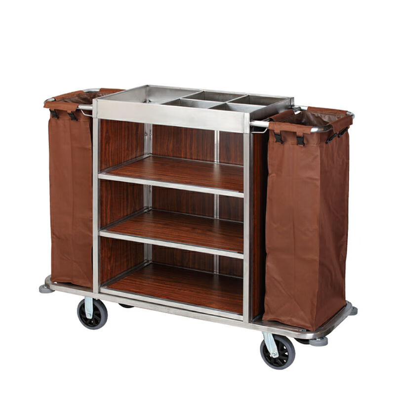 Bilateral service vehicle, hotel room service linen vehicle, room entrance vehicle, trolley collection vehicle, cleaning and cleaning vehicle, Baiyun plastic four-layer linen vehicle (express delivery)