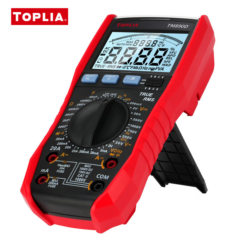 Toplia (TOPLIA) Unilid produces AC and DC clamp meters, digital ammeters, high-precision current clamp meters, multi-function multimeters TM890D digital multimeters