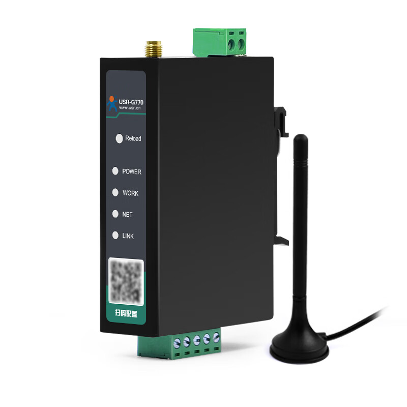 Some Internet of Things edge computing 4G DTU guide rail RS485/232 to 4G full network MQTT transparent transmission MODBUS custom polling USR-G770