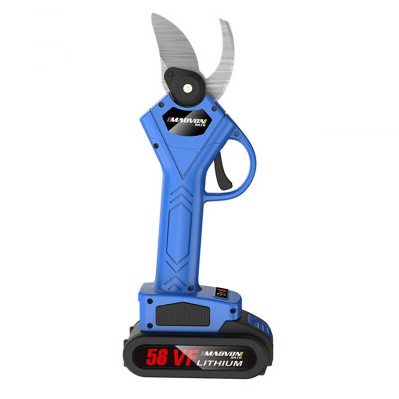 Miaoyou electric pruning shears, rechargeable multi-functional garden pruners, fruit tree pruning, thick branches, lithium battery, extra large LCD model + dual power to send 2 blades + plastic box